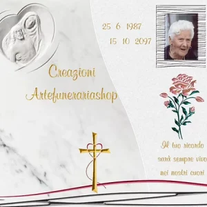 Lapide marmo di Carrara memoria art.004