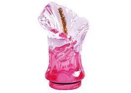 Fiamma votiva in cristallo rosa