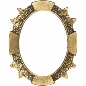 Cornice in bronzo edera per fotoceramica ovale