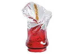 Fiamma votiva in cristallo rossa