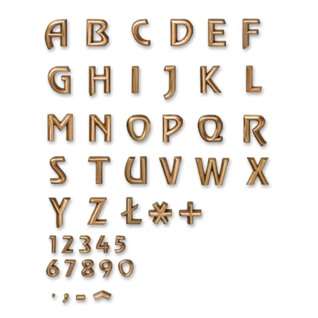 Lettere in bronzo per lapidi armony