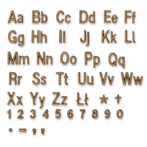 Lettere in bronzo per lapidi duplo